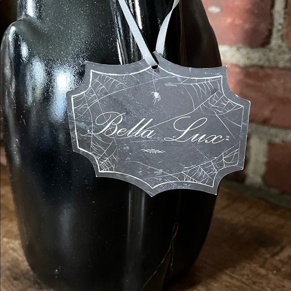 Bella Lux Halloween Black Cat Figurine with Orange Hat almost 24 inches tall - Picture 4 of 10